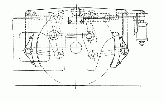 Anordnung des Bremsdruckreglers der Kks-Bremse im Drehgestell
